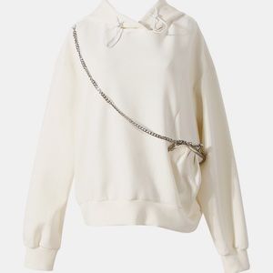 Dream Architect drawstring hoodie with chain detail pocket.